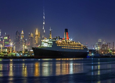 Queen Elizabeth Hotel Ship in Dubai with Burj Khalifa View - Nest Home Furniture