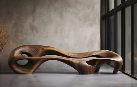 Handcrafted Wooden decorative bench for a luxury villa - Nest Home Furniture