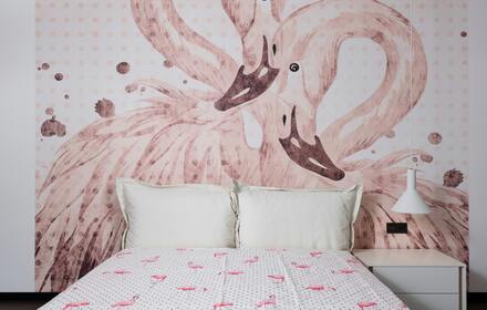 Flamingo Wallpaper for a Kids Bedroom - Nest Home Furniture